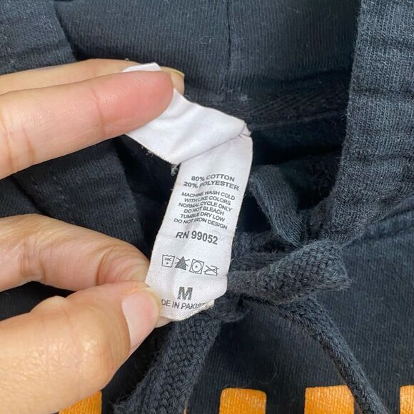 HARRY STYLES LOVE ON TOUR HOODIE ORANGE BUNNIES WOMENS M BLACK 503 - Picture 5 of 7